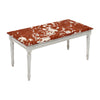Louis XVI Style Coffee Table with Rouge Royal Marble Top
