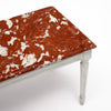 Louis XVI Style Coffee Table with Rouge Royal Marble Top
