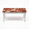 Louis XVI Style Coffee Table with Rouge Royal Marble Top