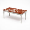 Louis XVI Style Coffee Table with Rouge Royal Marble Top