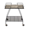 French Mid-Century Modern Tiled Bar Cart