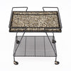 French Mid-Century Modern Tiled Bar Cart