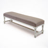 French Painted Upholstered Bench, Early 20th Century