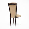 Set of Four Mid-Century Modern Dining Chairs with Brass Sabots