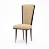 Set of Four Mid-Century Modern Dining Chairs with Brass Sabots
