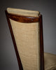 Set of Four Mid-Century Modern Dining Chairs with Brass Sabots