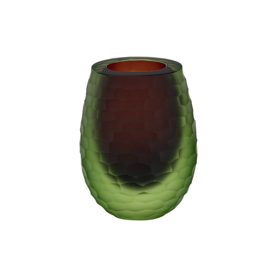 Murano Glass Two Toned Ferro “Battuto” Vase