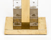 Murano Gray and Clear Cube Lamps