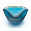 Murano Glass Avventurina Blue Triangle Bowl
