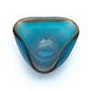 Murano Glass Avventurina Blue Triangle Bowl