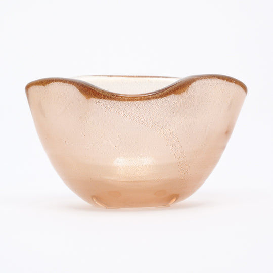 Murano Glass Peach Bowl