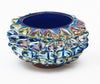 Textured Venetian Glass "Rostrate" Bowl in Blue, Murano, Italy - In Stock