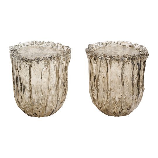 Naoto Fukasawa Smoked Glass Side Tables