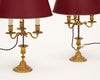 Pair of French Antique Bouillotte Lamps