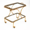 Art Deco Period Brass Bar Cart