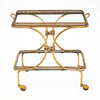 Art Deco Period Brass Bar Cart