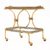 Art Deco Period Brass Bar Cart