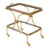 Art Deco Period Brass Bar Cart