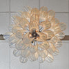 Italian Murano Glass Iridescent Leaves Chandelier