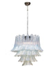 Italian Murano Glass Iridescent Leaves Chandelier