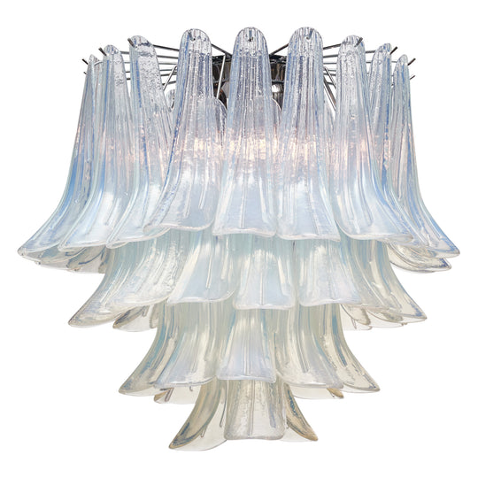 Italian Murano Glass Iridescent Leaves Chandelier