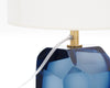 Murano Glass Denim Blue Rock Lamps