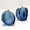 Murano Glass Denim Blue Rock Lamps