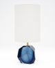 Murano Glass Denim Blue Rock Lamps