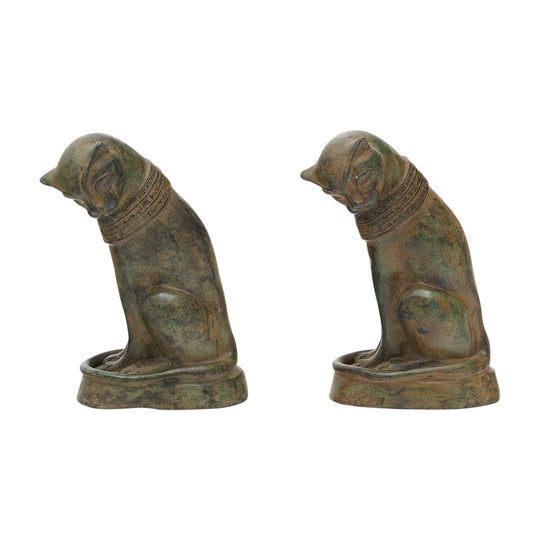 French Art Deco Bronze Cat Sculptures