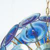 Murano Glass Disc Cobalt Sputnik Chandelier