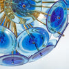 Murano Glass Disc Cobalt Sputnik Chandelier