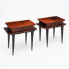 Rosewood Mid-Century French Side Tables