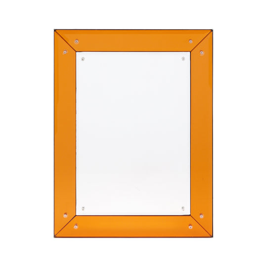 Orange Philippe Starck Modernist Vintage Mirror