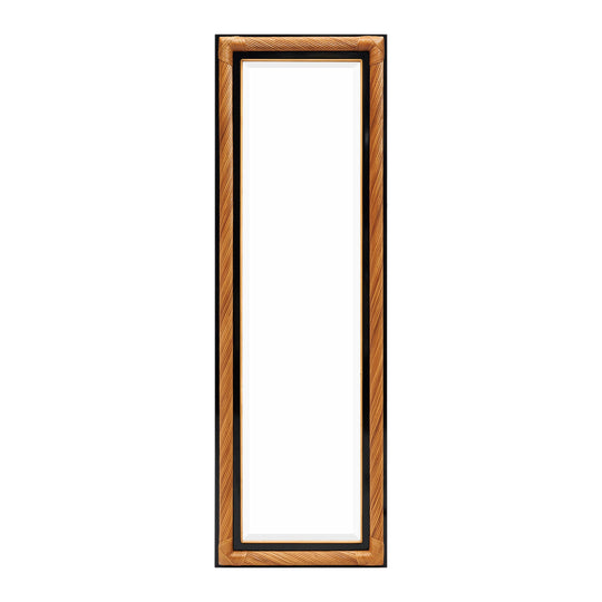 Mid-Century Bamboo Full Length Mirror