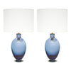 Murano Glass Blue and Avventurina Lamps