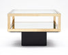 Modernist Brass and Glass Side Tables