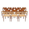 Set of 12 Niels Møller Model No. 71 Dining Chairs