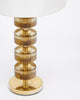 Murano Smoked Glass and Brass Modern Lamps