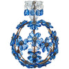 French Antique Sapphire Blue Crystal Chandelier