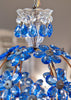 French Antique Sapphire Blue Crystal Chandelier