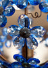 French Antique Sapphire Blue Crystal Chandelier
