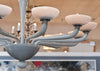 Venetian Glass Chandelier, Murano, Italy, Gray