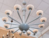Venetian Glass Chandelier, Murano, Italy, Gray