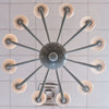 Venetian Glass Chandelier, Murano, Italy, Gray