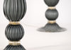 Pair of Gray Murano Glass Lamps