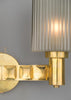 Murano Gray Glass and Brass Wall Sconces