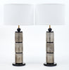 Murano Silver Leaf Glass Table Lamps