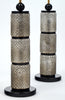 Murano Silver Leaf Glass Table Lamps