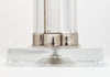 Modernist Murano Glass Tube and Chrome Lamps