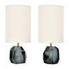 Murano Glass Blue Rock Lamps